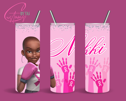 Breast Cancer Awareness 20 oz Tumbler (Custom Name)