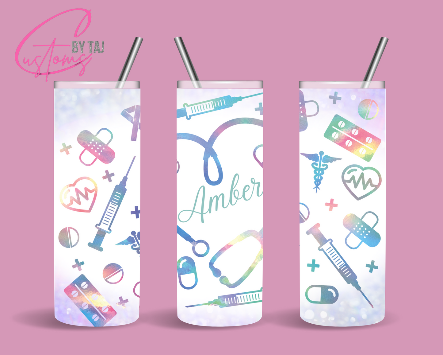 Healthcare 20oz Tumbler (Custom Name)