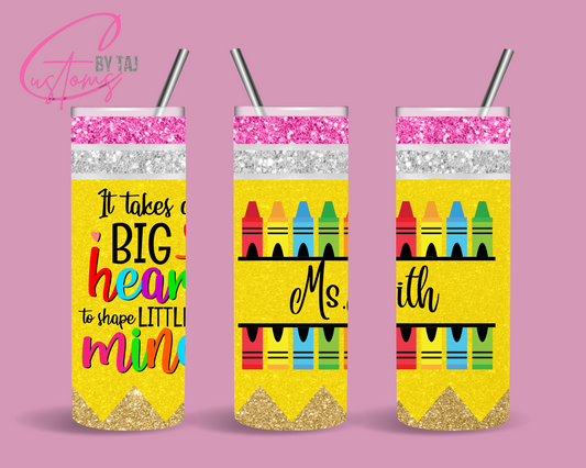 Multiple Teacher 20 oz Tumblers (Custom Name) 8 Styles